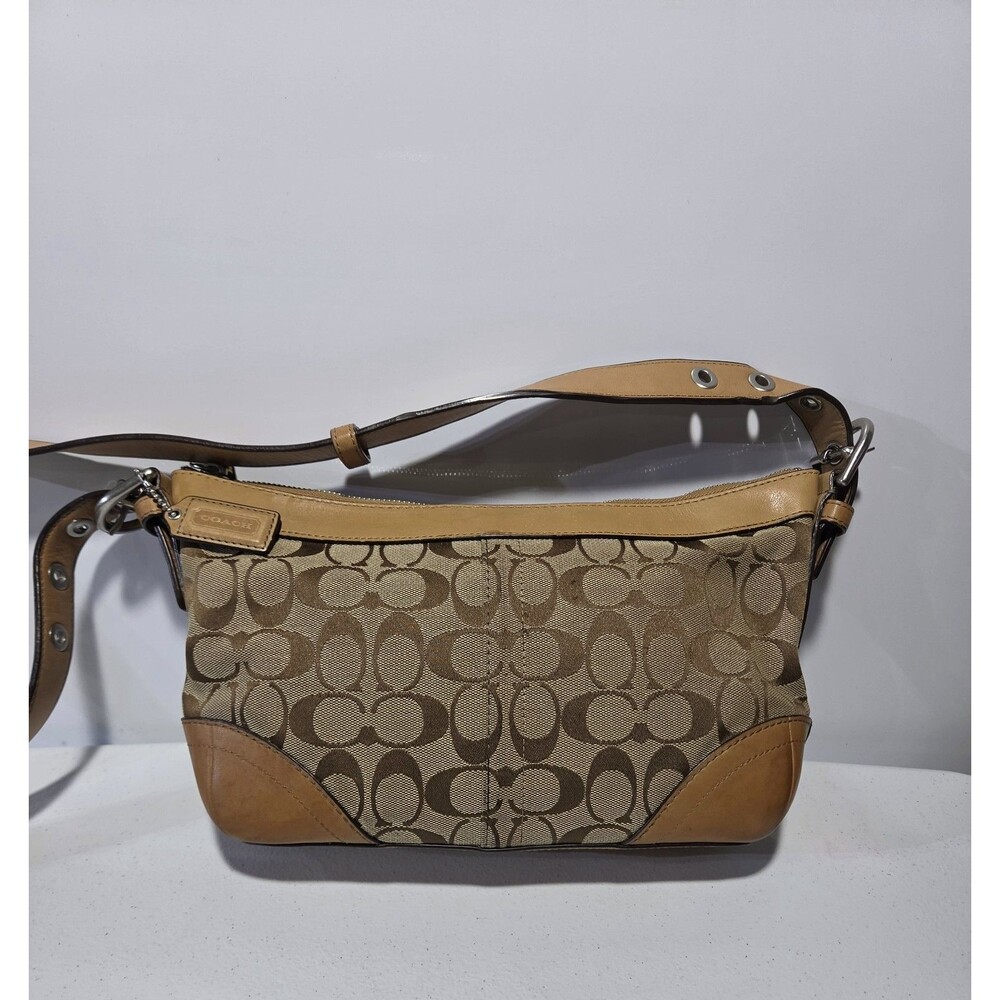Coach Canvas Logo Soho Shoulder Bag Khaki F12328